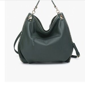 🫒Jen & CO Studded Hobo Shoulder Bag - Olive |NWT|